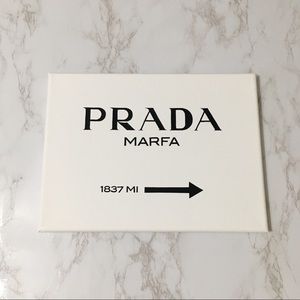 PRADA MARFA Wall Art 9in x 12in canvas, handmade